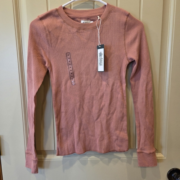 Alpine Design Women's Waffle-Knit Long-Sleeve Shirt in Sedona Clay XS New - Picture 1 of 8